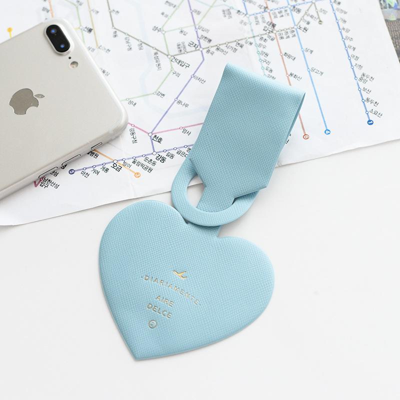 Simple Heart Shape Leather Luggage Tag Women Travel Suitcase ID Address Holder Girls Baggage Tags Boarding Bag Portable Label