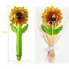 Mainiusi Flower Handheld Balloon Set 12 Pieces Roses Marguerite Sunflowers Tulips Event Decorations Birthday Party Festival Summer Cultural School