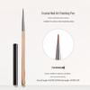 Translucent Brown Nail Art Brush Set: Flower and Gel Painting Brushes with Flat and Round Heads