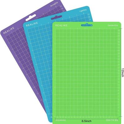 8.5"x12" Cutting Mat for Engraving Machines - High, Medium, Low Adhesive In Three Colors