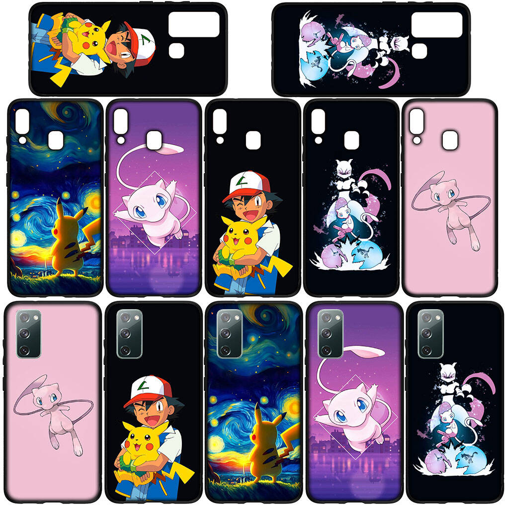 Phone Case for iPhone 17 16 15 Plus Xiaomi Poco F8 F7 X7 X6 M8 C85 C75 C71 Redmi Note 14 12 11 13 Pro Max A4 14C 13C 15C Mew Pokemon GO Pikachu Mewtwo