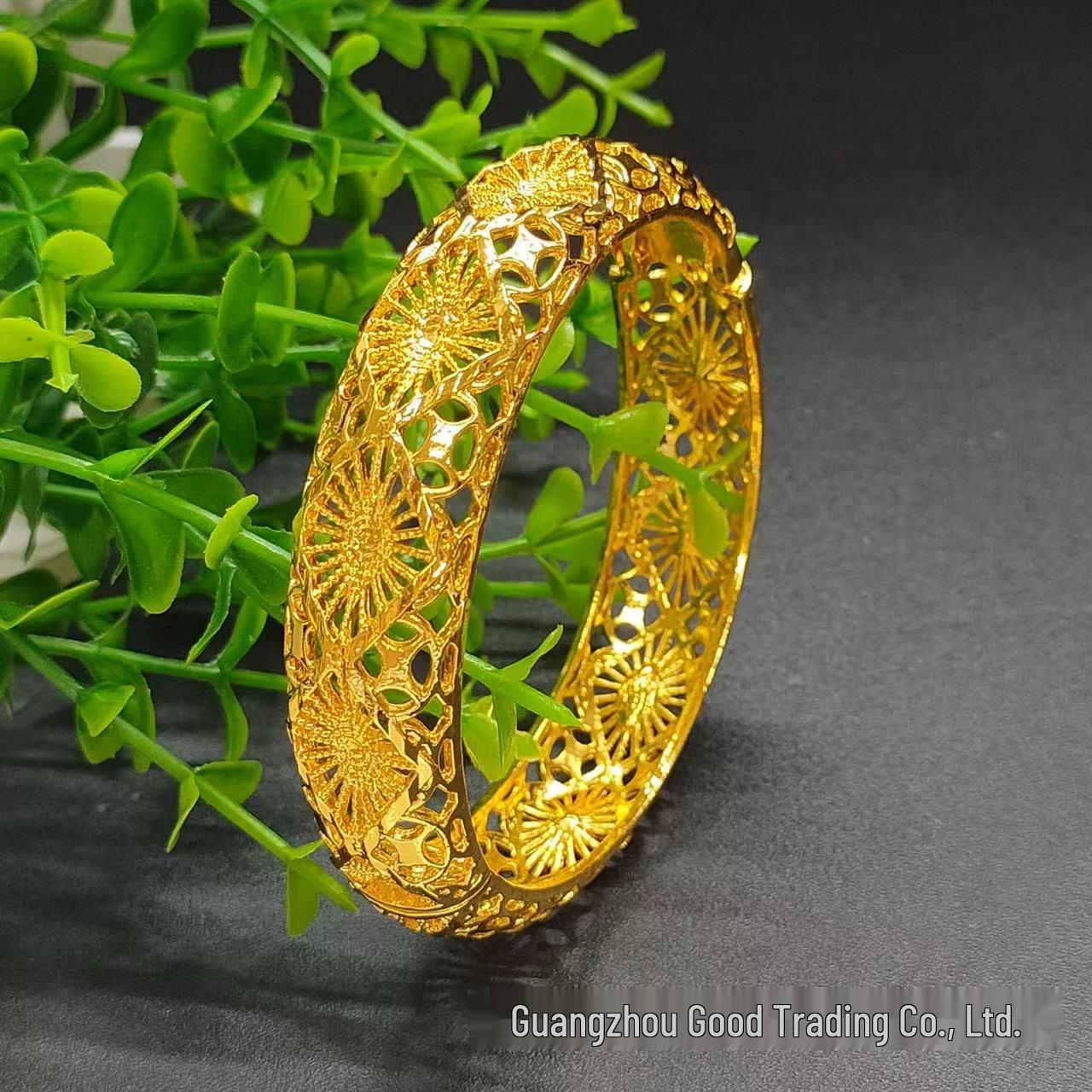 

Браслет для невесты из песочного золота с покрытием из 24-каратного золота для женщин 24K Gold-Plated