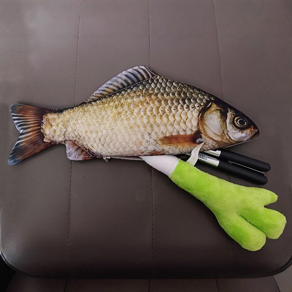 Carp Fish Shape Pen Bag Clownfish Stationery Storage Bag Storage Pouch Fish Pencil Case  Kids