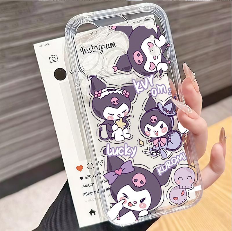 Lucky Kuromi Melody Kuromi Casing For Samsung Galalxy S26 Ultra S25 FE S24 S23 S22 S21 Plus Ultra FE 5G Cinnamoroll Clear Case