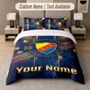 Custom Bedding Set Djurgårdens IF Pattern, Print Name Text 1 Duvet Cover Plus 2 Pillowcases Home Textile