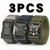 3pc Quick release belts adjustable for outdoor use durable and thick multifunctional men belt Casual golf belts for men