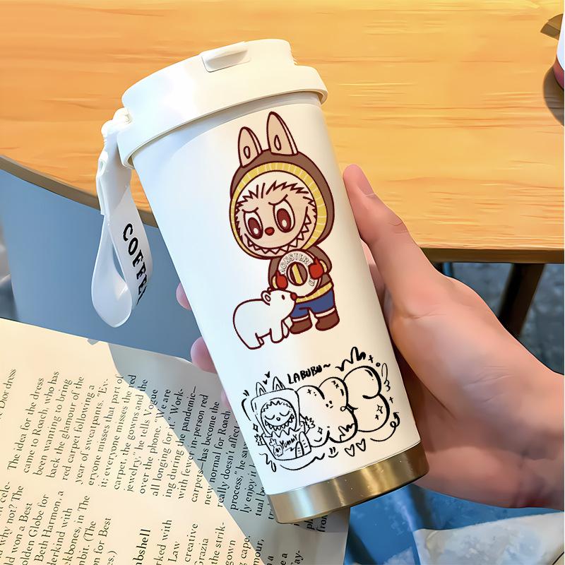 Slámkový hrnek na vodu Velká kapacita 316 Nerezová ocel Vysoká hodnota Termoska na dvojí pití Hrnek na kávu do auta