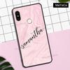 Custom Name Initials Rose Gold marble For Xiaomi Redmi Note 11 10 9 8 Pro 10S 9A 9T Mi 11 Lite 11T POCO X3 Pro GT M3 M4 F3 Case