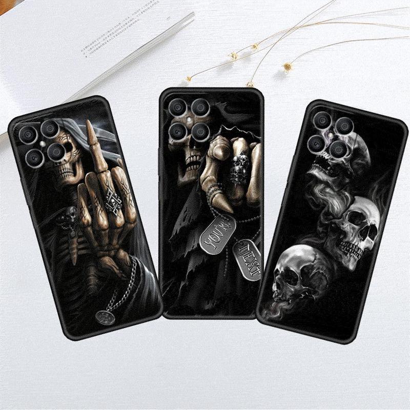 Retro Skull Butterfly Case For Honor X8 X8a 90 X9a 8X 70 50 20 Magic5 Pro 9X P60 P50 Black Soft Phone Funda