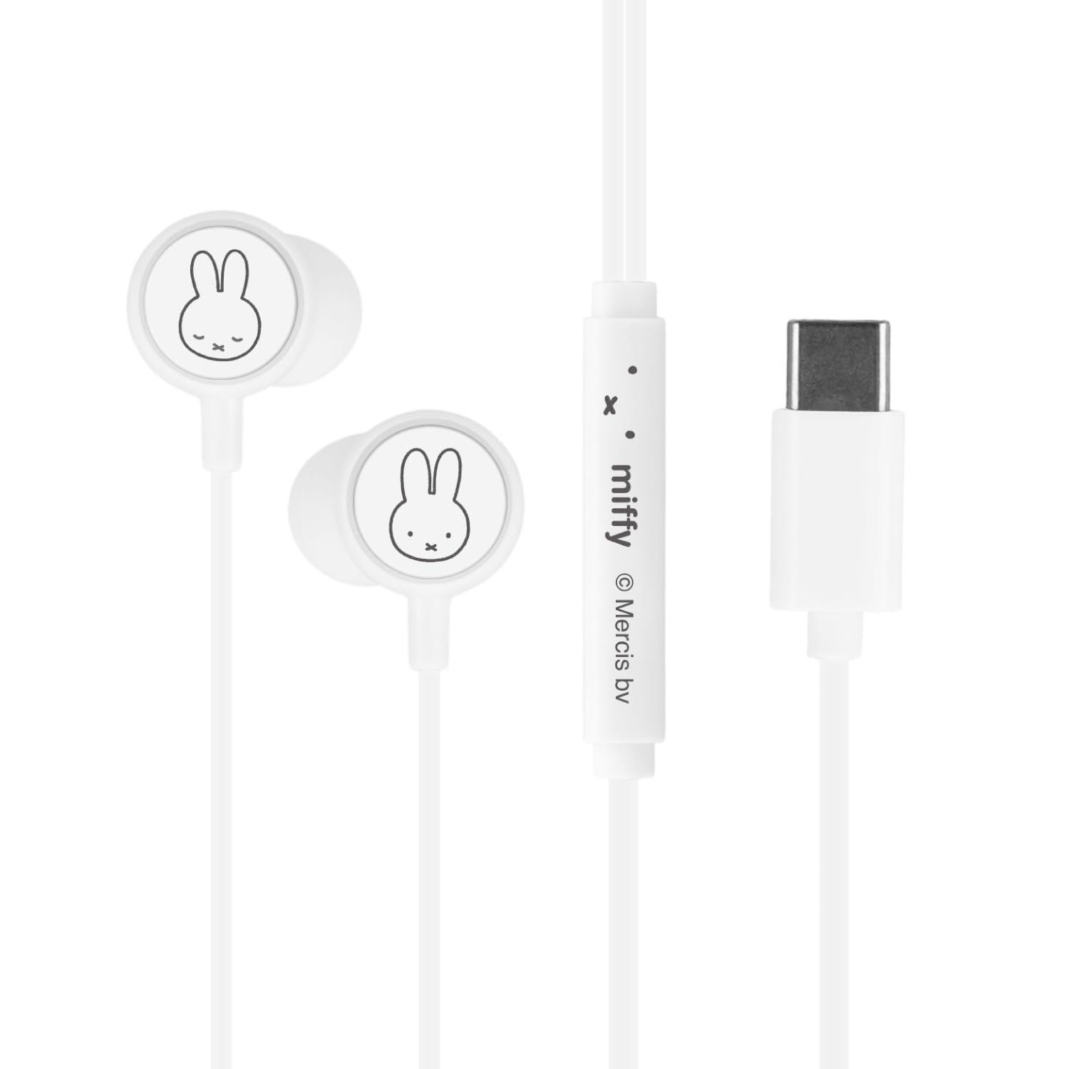 

Gourmandies Miffy USB Type-C Stereo Earphones with Remote and Microphone, MF-603A