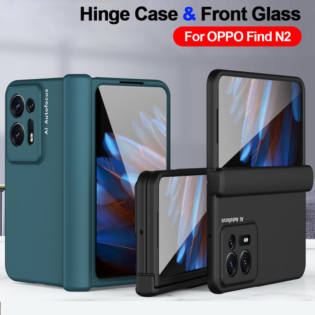 Hinge Capa For Oppo Find N N2 5g Case Hinge Full Protection With Screen Glass Film Hard Pc Back Cover For Oppo Find N N2 Cases