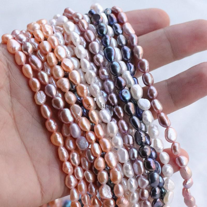 5-6mm Double-Sided Baroque Pearl Beads for DIY Jewelry
