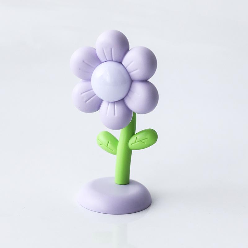 Mini Flower Night Light: Cute Bedroom Bedside DIY Ornament, Creative Graduation Gift Table Lamp, Cream Glue Finish