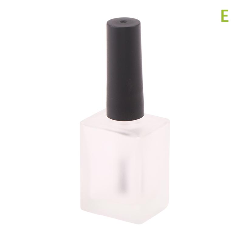 15ml Empty Frosted Round Nail Polish Bottle With Portable Brush Nail Art Container Glass Nail Oil Bottles Light-Resistant