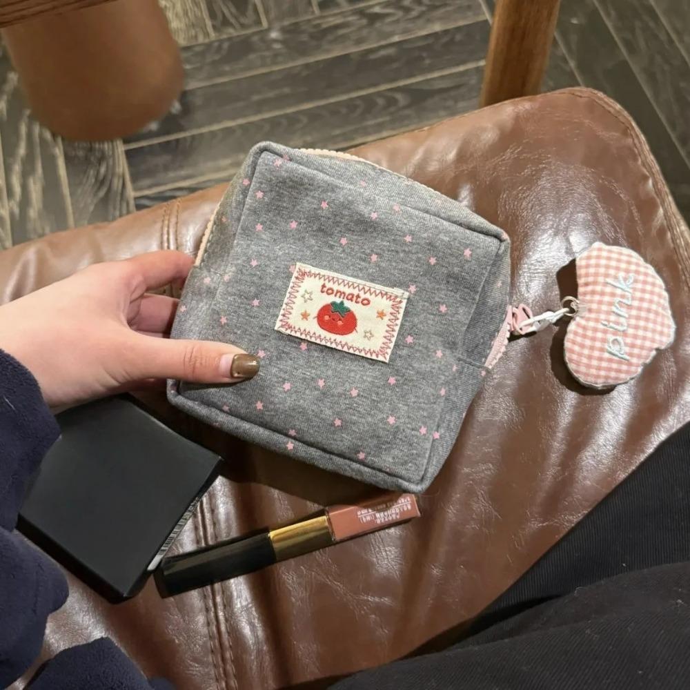 Portable Cute Fabric Sanitary Pad Storage Pouch Multi Functional Mini Cosmetic Makeup Bag for Women