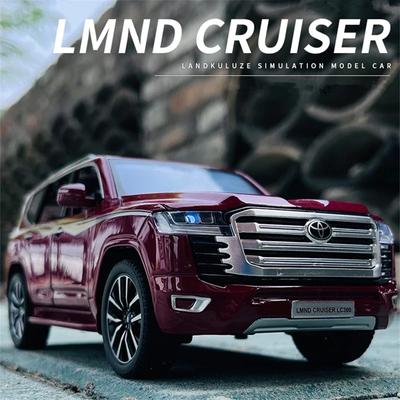 Nuovo 1:24 modelli di auto in lega Toyota LAND CRUISER LC300 Prado SUV, modello di auto pressofusa in metallo, giocattolo fuoristrada, modello di auto, simulazione, regalo per bambini