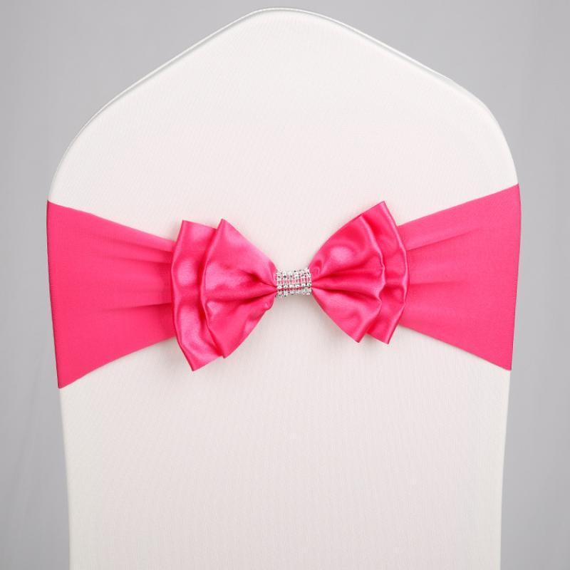 Spandex Chair Sash Sophisticated Wedding Chair Sash Satin Chair Ribbon Multifunctional Double Layer Bow Tie For Banquets Halls