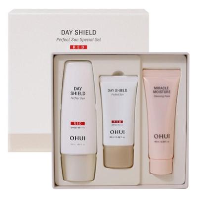 Day Shield Perfect Sun Red SPF50+ Special Set – Korean Green Base Sunscreen 50ml + 30ml with Miracle Moisture Cleansing Foam 40m