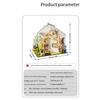 AEE4-DIY Garden House Book Nook Shelf Insert Miniature Building Kits Wooden Doll House Flower Garden Room Bookshelf