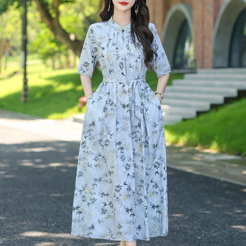 

Элегантное женское летнее платье большого размера с коротким рукавом, длинное платье, женская винтажная одежда 5XL