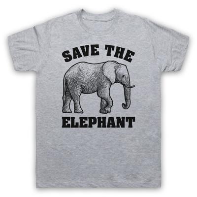 Rettet den Elefanten Tierschutz Protest Slogan Herren- und Damen-T-Shirt