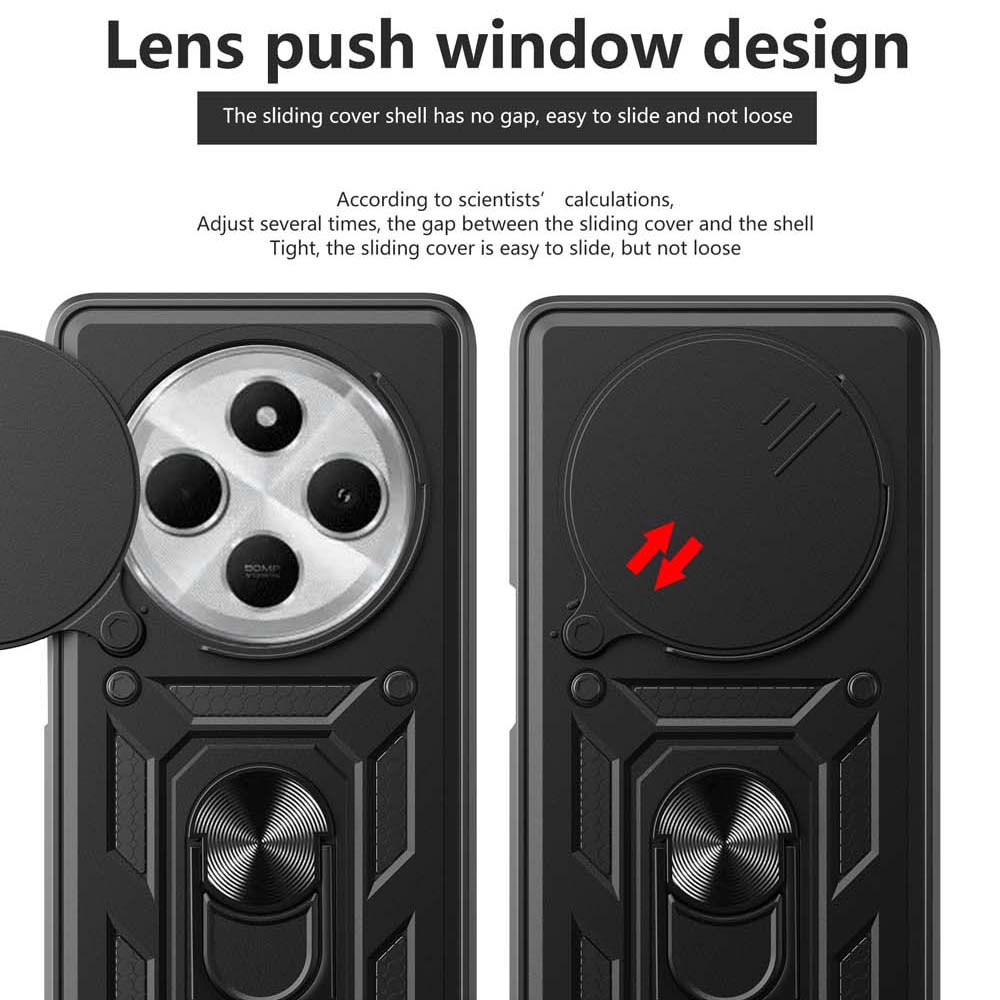 Shockproof Armor Case For Redmi 14C 4G Car Holder Phone Cover For Redmi 14C Camera Lens Protection Fundas