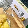 Aluminum Alloy Potato Masher Manual Fruit Vegetable Pressure Mud Machine Bean Masher Kitchen Tool Potatoes Crusher