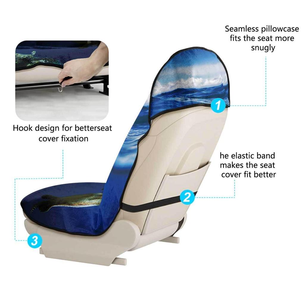 Front Car Seat Towel Cover: All-Season Gym & Workout Protector, Universal Fit.