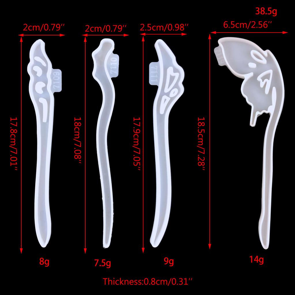 Barrette Hair Clip Silicone Epoxy Resin Mold Hair Pin Jewelry Casting Mold Tools for Classical Jewelry Making Women Gift