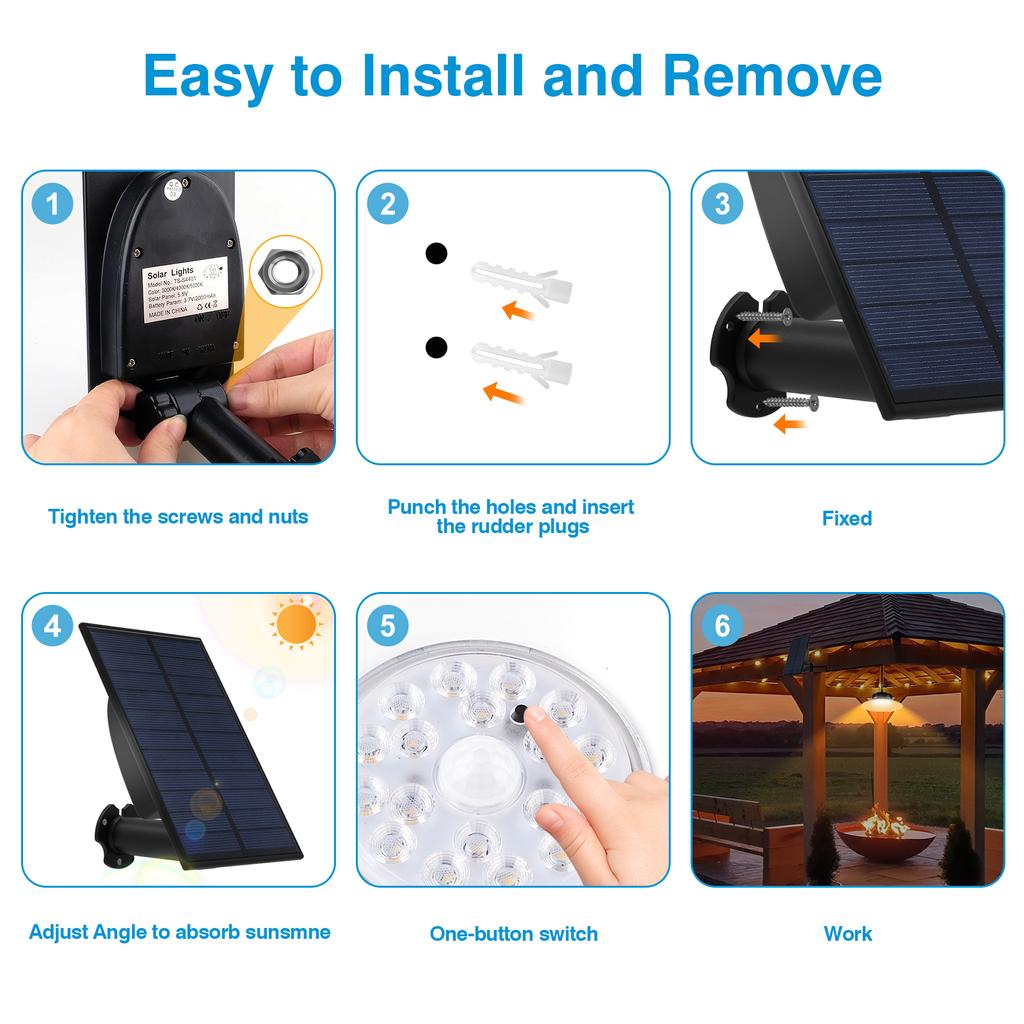 PCS 12 Solar Pendant Light Outdoor Solar Shed Light Motion Sensor Solar Lamp For Shed Garage Yard 3 Color Mode IP65 Waterproof