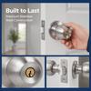 Keyed Entry Tubular Lockset Easy Installation Ball Door Handle Door Handle Lock Set  Bedroom