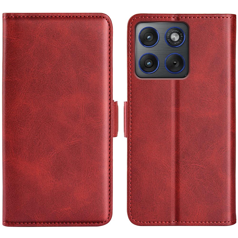 For Motorola Edge 70 5G Case Calf Texture Leather Wallet Phone Cover
