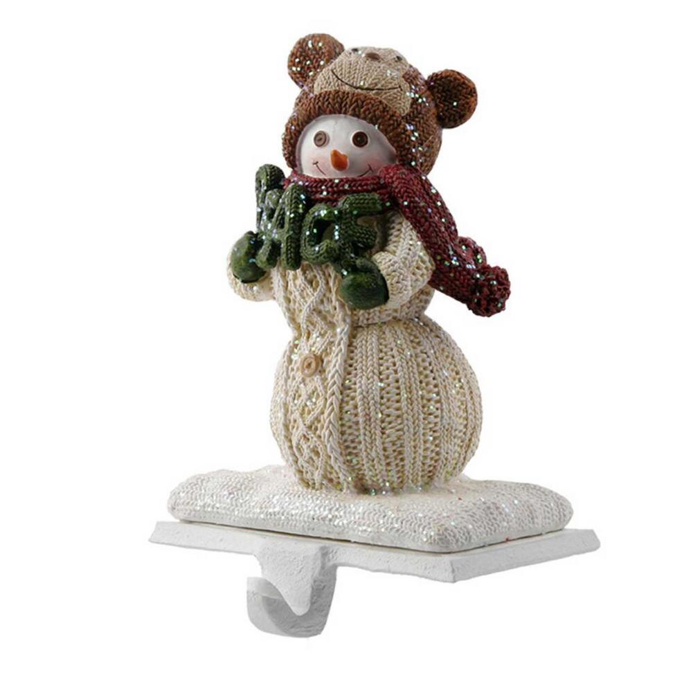 Stocking Hooks Resin Metal Stocking Hanger Snowman With Owl Little Bear Reindeer Heats Stocking Holder Christmas New Year Decor