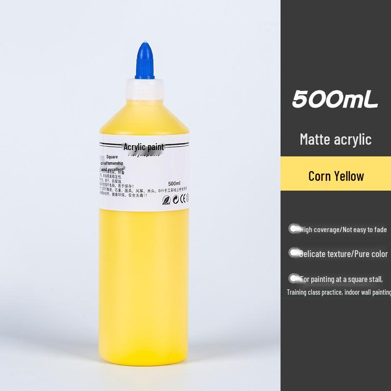 500ml Čtvercová láhev Akrylová barva pro dětské graffiti, Malování sádrových panenek a Omalovánky pro mateřskou školu