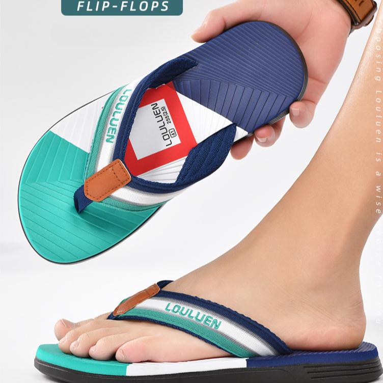 2025 summer new style flip flops men's anti slip outdoor beach slippers men's EVA casual sandals men's outdoor wear