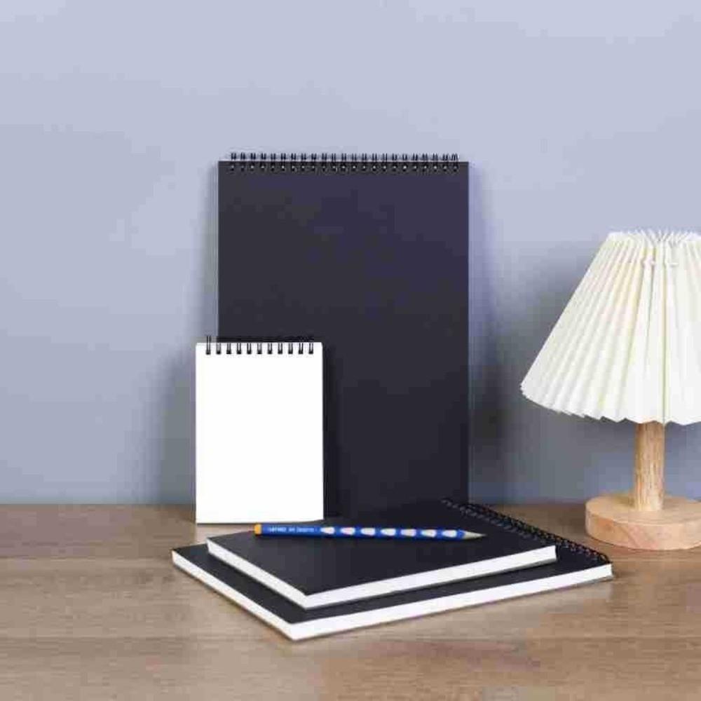 Up Turning Loose-Leaf Sketchbook Taking Notes Memo Notepad Portable Hand Ledger Office