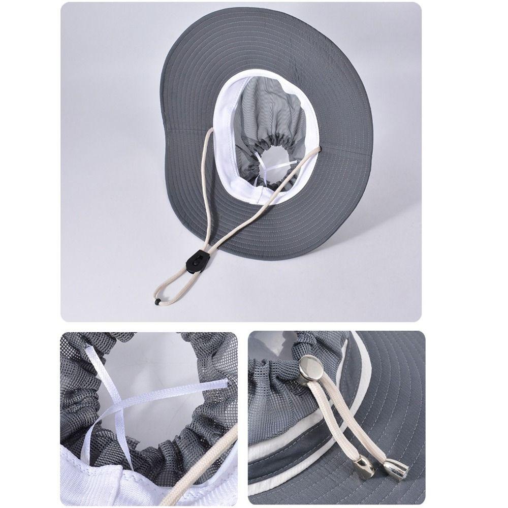 Empty Top Fishing Hat UV Protection Outdoor Sun Hat Breathable Foldable Bucket Hat  Outdoor