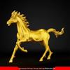 Pure Brass Tang Horse Figurine - Zodiac Success Mascot for Office & Home Decor.