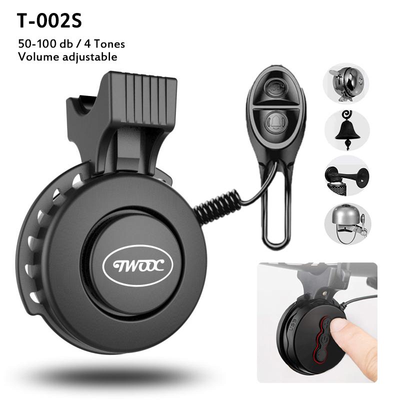 Bike Bell Charging Speaker USB Recharged Mini Electric Bike Horn 4 Modes Cycling Electric Bicycle Accessories for Scooter,