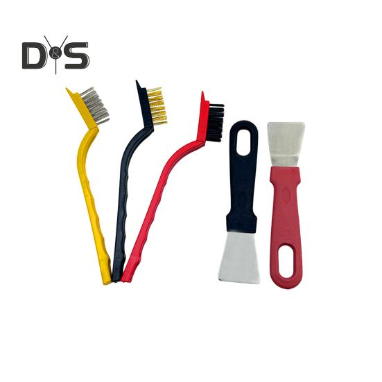 

1 комплект проволочной щетки, набор скребков для духовки, против царапин, противоскользящая ручка, гладкая нержавеющая сталь, средство для удаления жира, зазор, вытяжка, очаг, кухонный инструмент для чистки 1 Set