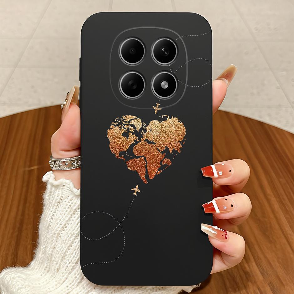 For Redmi Note15 15Pro 15Pro+ Case Love Heart Star Dustproof Anti-Fingerprint Matte Soft Bumper For Redmi Note 15 Pro Plus Funda