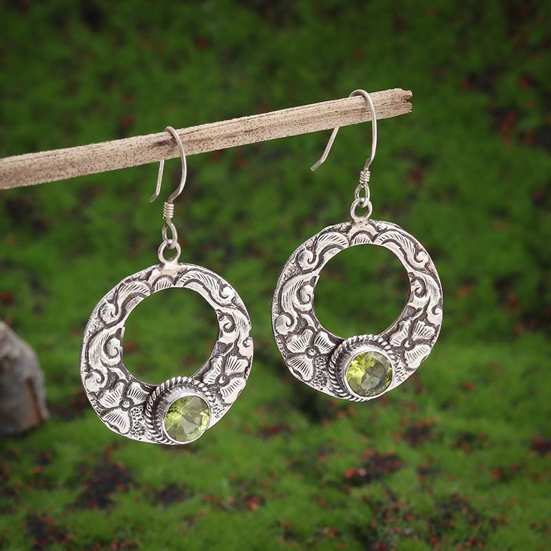 Retro Ethnic Style Red Zircon Earrings for Women, Elegant Earrings Accessories