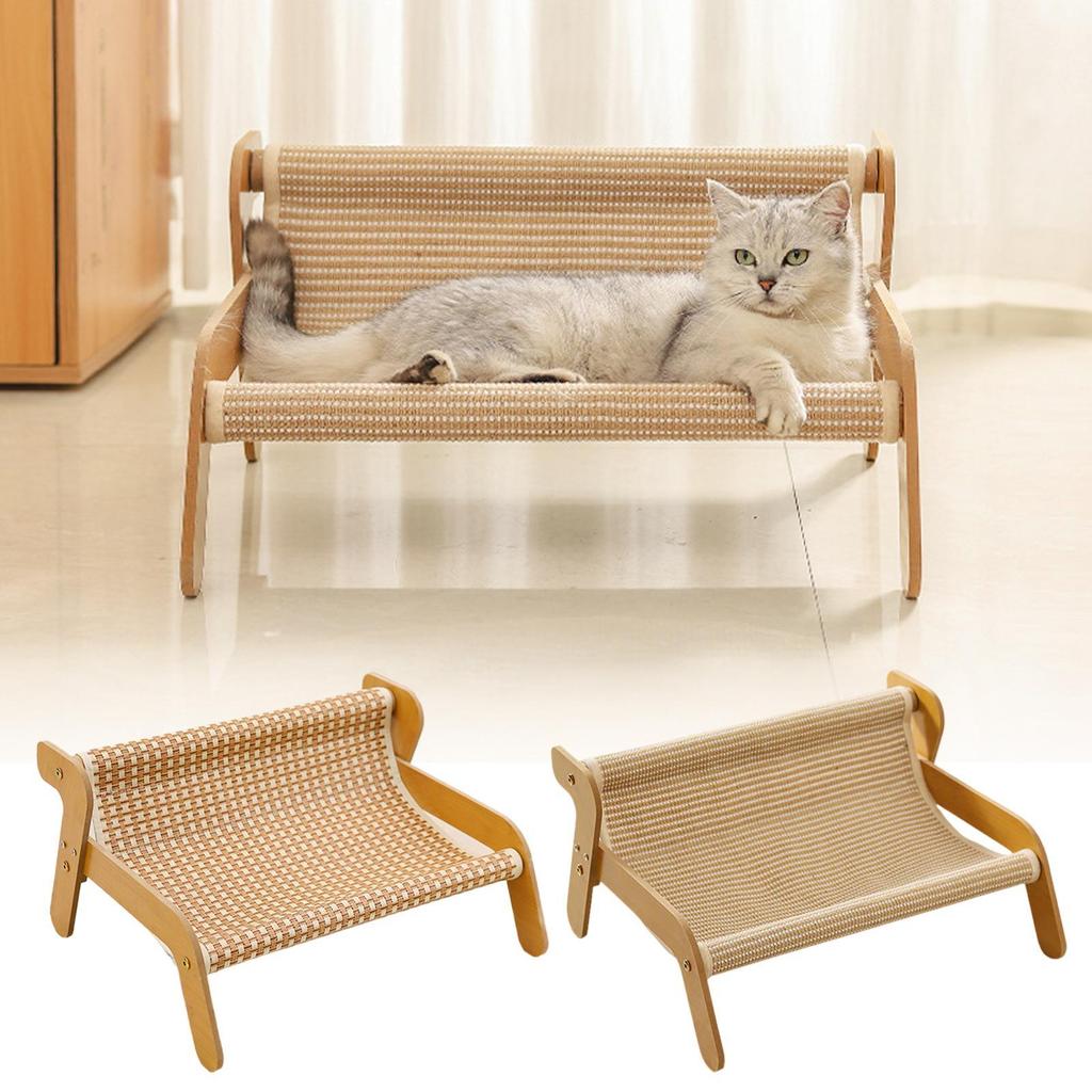 Sisal Scratching Post Wear-resistant Large Cat Cat Sofa Integrated Recliner All Seasons Universal Wooden Pet Hammock Cat Nest