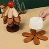 Wooden Coasters Solid Wood Home Decor Table Decorations Dishes Heat Insulation Pads Water Cups Drinks Placemats Christmas Gifts