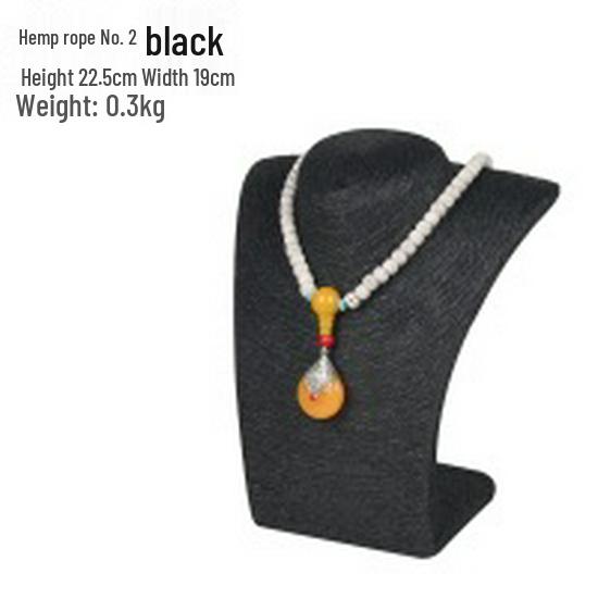 

Wenge Necklace Pendant Display Stand with Microfiber Base for Jewelry and Jade Storage