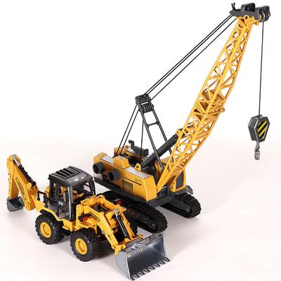 Hračky pro chlapce Slitina Traktor Děti Bagr Buldozer Miniaturní Jeřábový nákladní automobil Model Diecast Zemědělské stavební vozidlo Dětské dárky