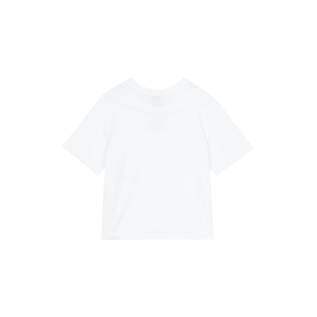 Nike Sportswear Swoosh Short Sleeve Crop Top Women Tops White CZ8912-100