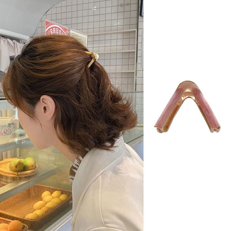 Módní acetátové trojúhelníkové sponky do vlasů pro ženy Dívky Hair Claw Chic Barrettes Claw Claw Vlásenky Styling Tool Vlasové doplňky