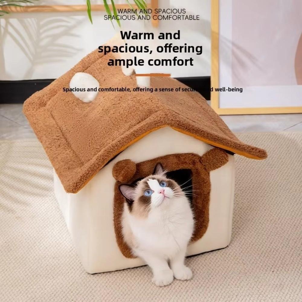 Thickened Pet Warm House Detachable Pet Bed Comfortable Cat And Dog House Puppy