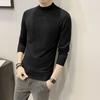 Autumn and Winter High Quality Men's Sweater Sweater Men's Pullover Half High Collar Soft and Warm Knitted Sweater